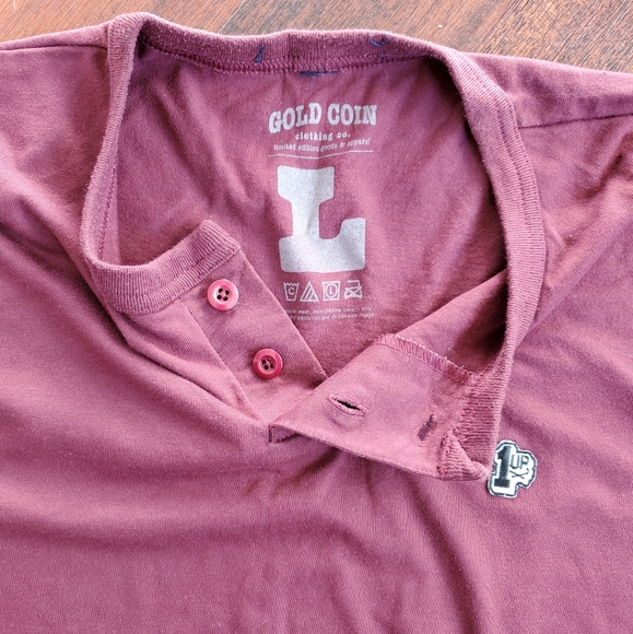 Gold Coin Henley T-Shirt - Picture 3 of 6